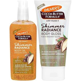 Resim Palmers Işıltılı Nemlendirici Vücut Yağı Ve Losyonu İkili Set 