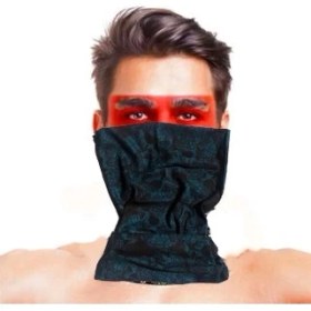 Resim Baf Bandana Çoklu Kafatası Mavi Siyah Maske 