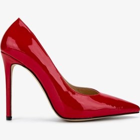 Resim Valmenti Kadın Hakiki Deri Kırmızı Rugan Topuklu Ayakkabı 1027 249 Bn Ayk Y25 Kırmızı Rgn Kırmızı Rugan 