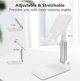 Resim Metal Yüksekliği Ayarlanabilir Telefon Tutucu Standı Katlanabilir Yüksek Telefon Tutucu Laboratuvar Araştırma İnceleme 