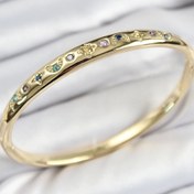 Resim Clariss Pirinç Renkli Zirkon Taşlı Kutup Yıldızı Ve Hilal Model Gold Renk Kadın Kelepçe 