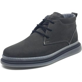 Resim Luis Figo %100 Deri Nubuk Rahat Erkek Günlük Kışlık Klasik Spor Bot 40-44 Gri 