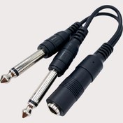 Resim 6.35mm Tek Ses Jakı Tek Ses Fişine Bölücü Kablosu 