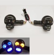 Resim Challenger Bu Ye 2 Adet Iskelet Motosiklet Led Sinyal Arka Lamba Dekoratif Aydınlatma 12v Fener 