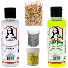 Resim Slime Seti Fosforlu Sarı Renk 70 ML Renkli Slaym Südor Sılaym Set 
