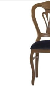 Resim Sandalye 19768 Zus031 Oyma Çizgi Model Kayın Klasik Babyfac Kumaş parlak Kahverng 
