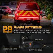 Resim 60 Inç Bagaj Kapağı Flaş Işıkları Şerit LED Kuyruk Işık Çubuğu Uyarı Acil Durum Işıkları Pulluk Kamyonları Pikap Römork Kırmızı (Yurt Dışından) 