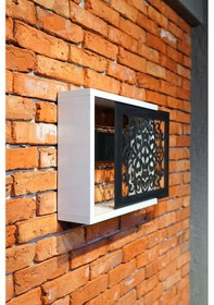 Resim Modem Saklama Kutusu Sürgülüyana Açılır 35 X 40 Motifli Siyah 