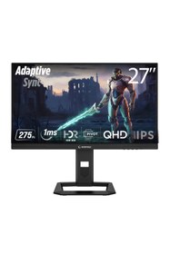 Resim Rampage SLICE SL27F275Q 27 275Hz 1ms Fast IPS QHD HDR400 Pivot Siyah Flat Oyuncu Monitörü 