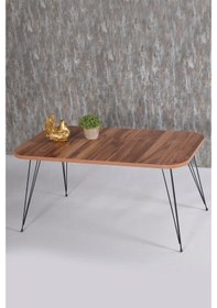 Resim Orta Sehpa Tel Ayak Ceviz Kr 