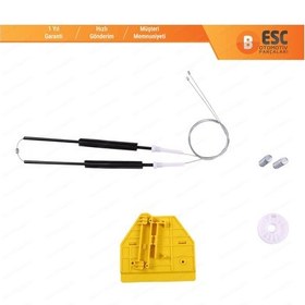 Resim Audi A6 C6 S6 4F 2004-2011 4/5 Kapı İçin Arka Sağ Cam Kriko Seti 
