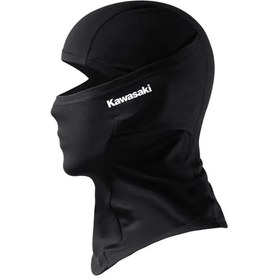 Resim Flex Kawasaki Reflektörlü Siyah Kar Maskesi Motor Kış Balaklava Balaclava Model 1 