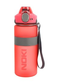 Resim Noki Su Matarası Tritan Auto Kapak Soft Touch Silikon Bantlı Askılı 750 Ml Kırmızı 