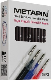 Resim Metapin Isı ile Silinebilen Uçan Refill Kalem İçi Siyah (0.7 mm) - 50 Adet 
