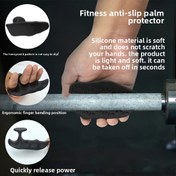 Resim 2 Adet Silikon Kaymaz Spor Salonu Tutma Pedleri - Yüksek Yoğunluklu Dokulu Tasarımıyla Ergonomik El Koruyucular, Halter ve Squatlar için | Ter Dirençli, Kaymayan Tutuş & Hızlı Çıkış Gücü | Evde ve Spor Salonunda Kullanım İçin Uygun (Gri/Beyaz/Siyah), Spor Aksesuarları, Kaldırma Desteği, Ter Dirençli Malzeme, Fitness Meraklıları 
