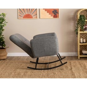 Resim Pafu Kono Tv / Dinlenme / Baba / Emzirme Koltuğu Sallanan Sandalye - Keten Açık Gri 