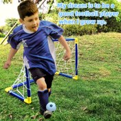 Resim Yeni 2'li Paket Taşınabilir Gençlerin Spor Plastik Futbol Kapısı İç ve Dış Mekan Katlanabilir Mobil Spor Oyuncak Gençlerin Aydınlatma ve Boş Zaman Sporları Dış Mekan Sporları Futbol Oyuncak (Basit Plastik Futbol Kapısı Dışarı Çıkarılabilir, Park Çim Oyunu, Bir Kapı, Bir Plastik Futbol, Bir Pompa) 