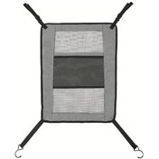 Resim Dashanshop Gri Polyester Ön Arka Koltuk Ağı Evcil Hayvan Güvenlik Filesi Kolay Kurulum 