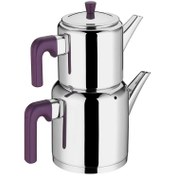 Resim Aryıldız Roma Purple Büyük Çaydanlık Takımı 