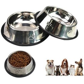 Resim Mp060 Pati Desenli Çelik Mama Kabı 24 Oz = 710 Ml 