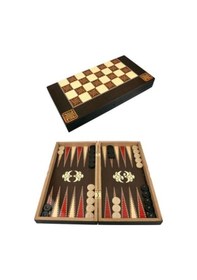 Resim Kaplama Ahşap Küçük Boy Tavla Takım 