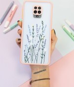 Resim Spoyi Xiaomi Redmi Note 9 Pro / Note 9s Pembe Hux Soft Lavander Tasarımlı Telefon Kılıfı 