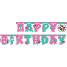 Resim Paw Patrol Skye Temalı Happy Bırthday Uzar Yazı Banner Tüm Yaşlar 