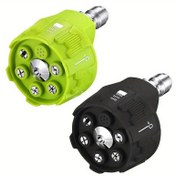 Resim 0°, 15°, 25°, 40° nozulu ile 4000 PSI'ye kadar çalışma basıncına sahip 6-in-1 Hızlı Değişim 1/4" Hızlı Bağlantı Yüksek Basınçlı Yıkama Aparatı, 6cm/2.36in, 1.2cm/0.47in Açıklık 