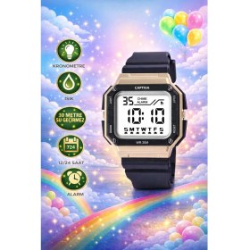 Resim Captiva Digital 3 Atm Suya Dayanıklı Işık+Alarm+Kronometre+Takvimli Çoçuk Kol Saati Cp.yn.26.m1 