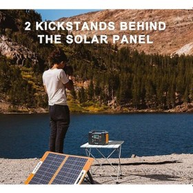 Resim Taşınabilir Katlanabilir 24v Daha Hızlı Şarj 100w Güneş Paneli 