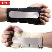 Resim 1 adet Bilek Ateli Karpal Tünel, Ayarlanabilir Bilek Desteği ve Metal Bilek Ateli Stabilizatörü, Kadınlar Erkekler Spor, Fitness, Seyahat, İş için Gece Uyku Bilek Ateli 