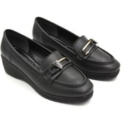 Resim Prego Park Moda Dolgu Topuk Confort Günlük Kadın Ayakkabı Siyah Siyah 