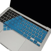 Resim Açık Mavi Macbook Pro Klavye Kılıfı 13inç M1-m2 Türkçe Q Baskı A2338 2289 2251 A2141 Ile Uyumlu McStorey