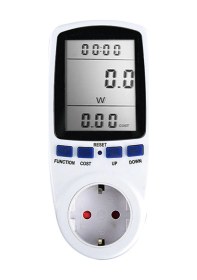 Resim Yuntech01 Eu 230v 50hz Akıllı Elektrikli Prizi - Gerçek Zamanlı Watt, Hz, Zaman Ve Maliyet Gösterici Lcd Ekranlı Enerji Ölçer 