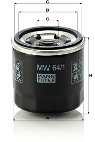 Resim MANN-FILTER MW 64/1 Yağ Filtresi | Honda 300 
