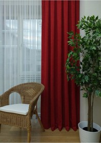 Resim Evdepo Home Kırmızı Fon Perde Tek Kanat (536589338) Kırmızı 