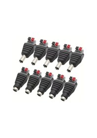 Resim Lumaworld Siyah 10 Adet Dc5521 Konnektör 12v 5.5x2.1mm Pirinç Led Kameraya 