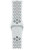 Resim Apple Watch Uyumlu Delikli Silikon Kordon Beyaz Siyah 