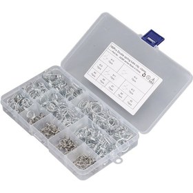 Resim Youmex 150 Adet Çift Tel Yaylı Boru Klembi, Çelik Malzeme, 5-14mm 10 Farklı Boyut, Dayanıklı Ve Sağlam, Tarım Ve Endüstri Uygulamaları İçin 