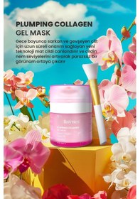 Resim Soyulabilir Kolajen Jel Yüz Maskesi - Cam Cilt Etkili Collagen Night Wrapping Mask 50ml 