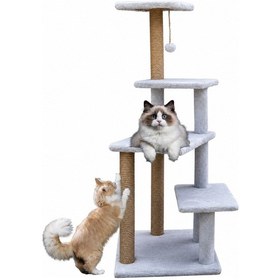 Resim Missidea Mg02 Premium Çok Katlı Uzun Boy Kedi Tırmalama Tahtası Gri 