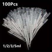 Resim 100 adet Plastik Tek Kullanımlık Gradüasyonlu Pipet - 1/2/3/5ml, Oval Şekil, Elde Yıkanabilir, Sıvı Ölçümü ve Makyaj Uygulaması için İdeal, Makyaj Uygulama Araçları | Gradüasyonlu Pipet Seti | Dayanıklı Plastik Pipetler, Pipet Dağıtıcı 