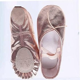 Resim SHOWERORO Ayakkabı terlik şık kadınlar için pembe daireler payetler dans bale daireler payet bale daireler 