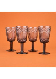 Resim Raklee Vega 4'lü Ayaklı Bardak - Füme - 280 Ml Renkli 