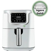 Resim 5 L Akıllı Yağsız Hava Fritözü Beyaz, Sağlıklı ve Pratik Pişirme Cihazı 