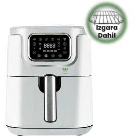 Resim 5 L Akıllı Yağsız Hava Fritözü Beyaz, Sağlıklı ve Pratik Pişirme Cihazı 