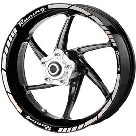 Resim Deeb Motosiklet Jant Şeridi Universal Racing Beyaz Beyaz Model X N11.34800 
