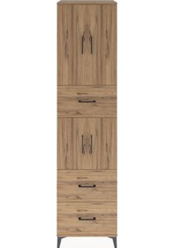 Resim Hyperion Dolap 3 Raflı 3 Çekmeceli 4 Kapaklı 60x44x243 Çam-çam Çam 