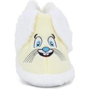 Resim Kulakcıklı Kreş Ev Okul Ayakkabısı Unisex Bebek Çocuk Panduf Kırık Beyaz 