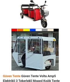 Resim Volta Güven Tente Volta Vm5 Elektrikli Üç Tekerlekli Moped Kışlık Tente 